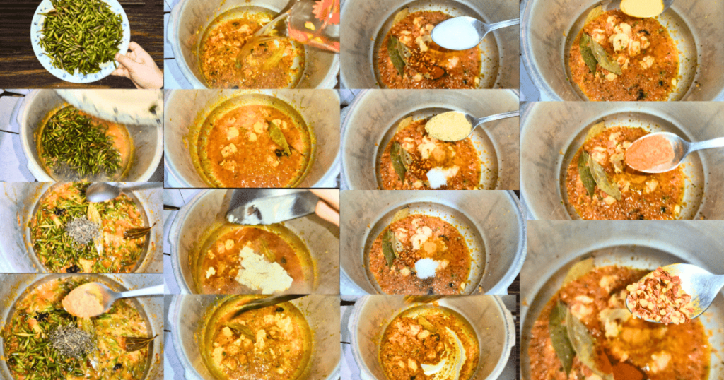 Stages of making Chicken Kachnar Recipe part 2