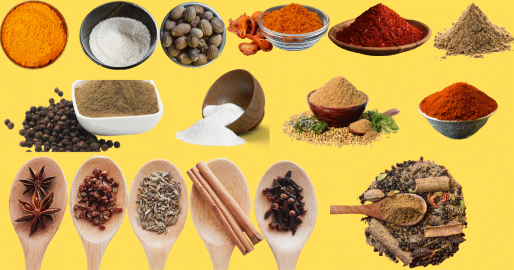 The Masala (Spices) that we used in biryani recipe